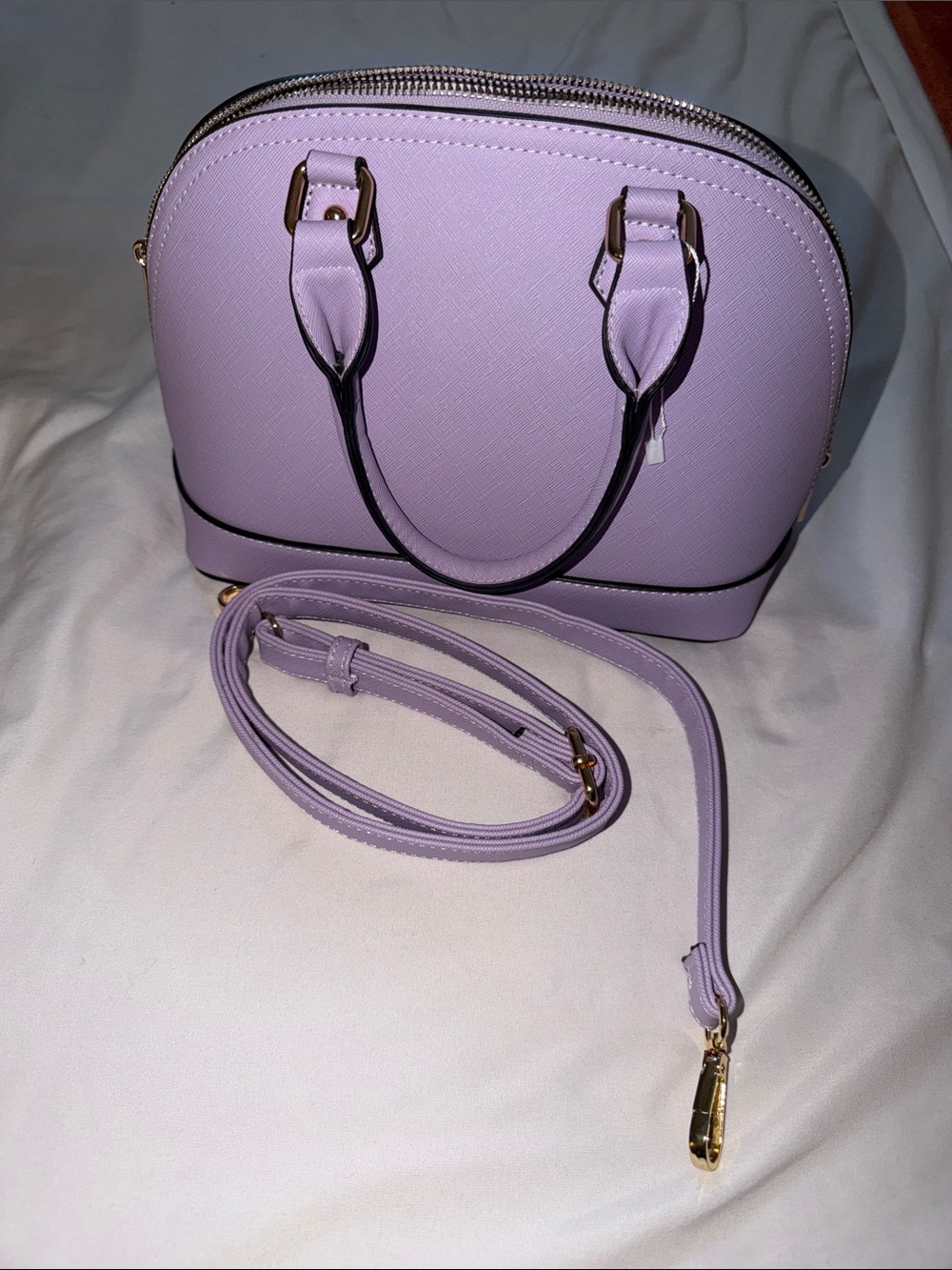 LAVENDER SATCHEL CROSSBODY BAG